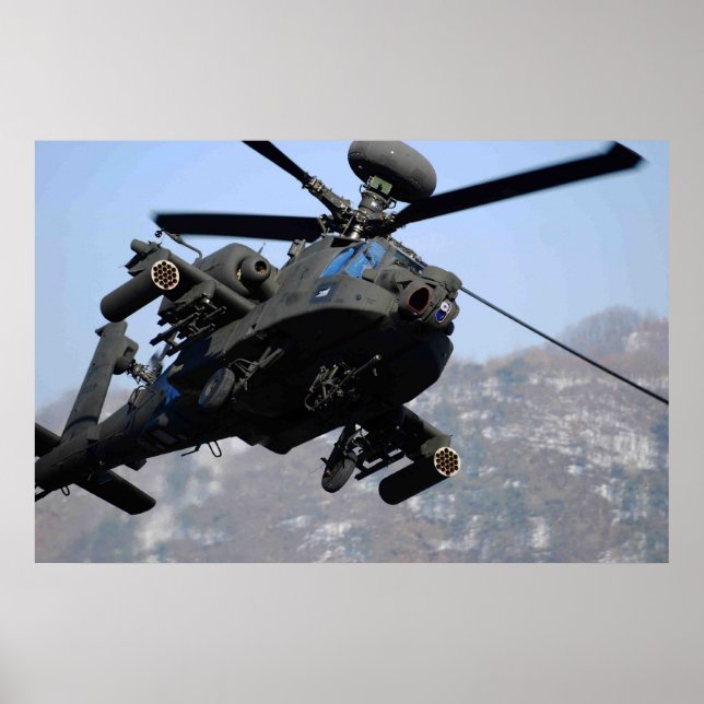 AH-64D Apache-helikopter Poster (Framsidan)
