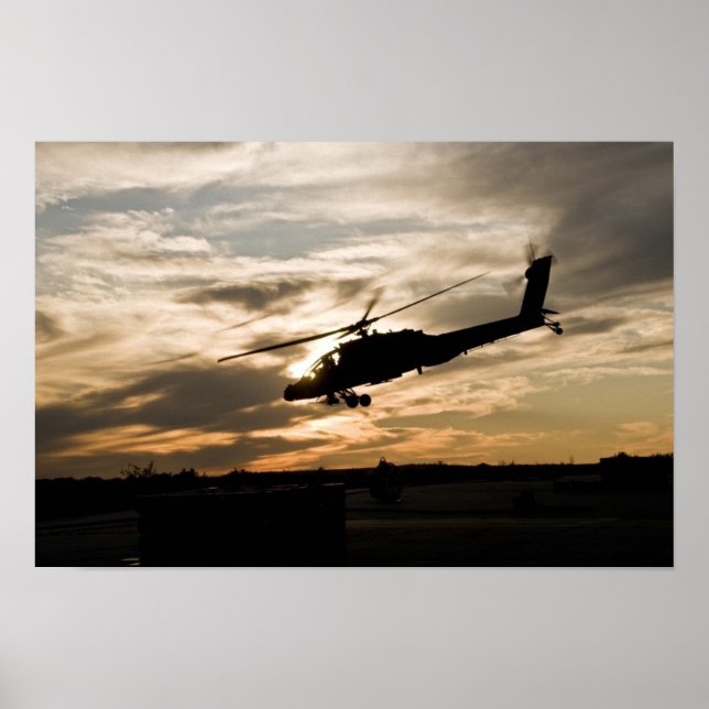 AH-64D Apache-helikopter Poster (Framsidan)