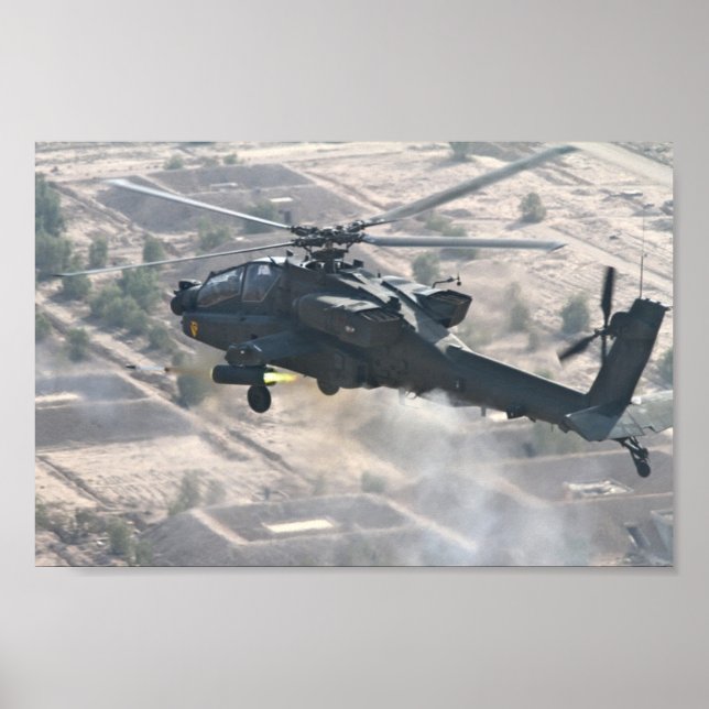 AH-64D Apache-helikopter Poster (Framsidan)