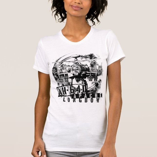 AH-64D Apache Longbow T Shirt (Framsida)