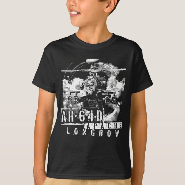 AH-64D Apache Longbow T Shirt (Framsida)