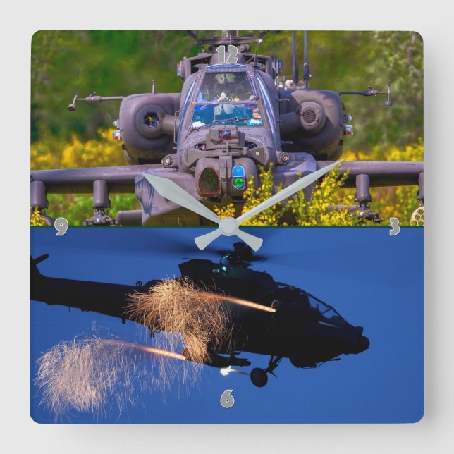 AH-64E APACHE GUARDIAN FYRKANTIG KLOCKA (Framsida)