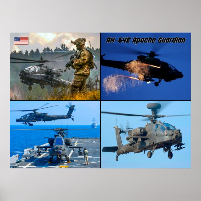 AH-64E APACHE GUARDIAN POSTER (Framsidan)
