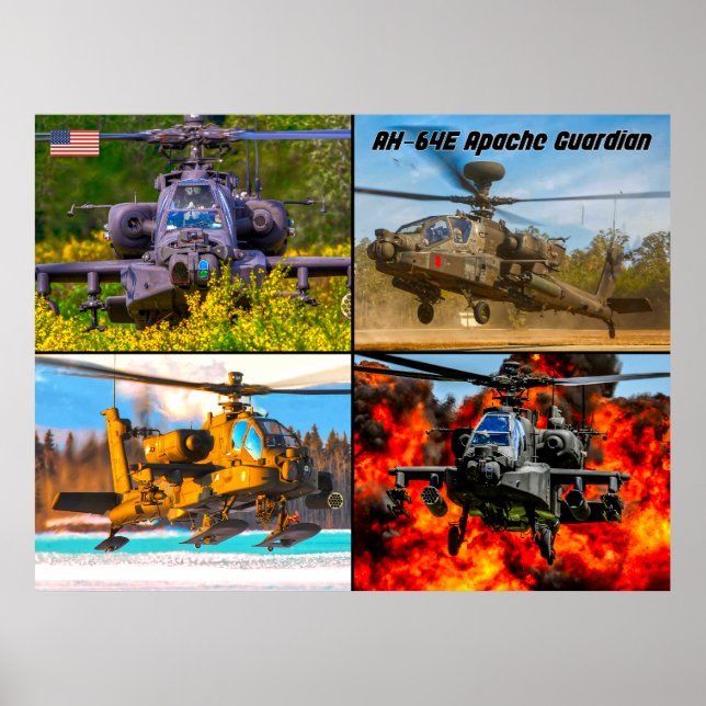 AH-64E APACHE GUARDIAN POSTER (Framsidan)