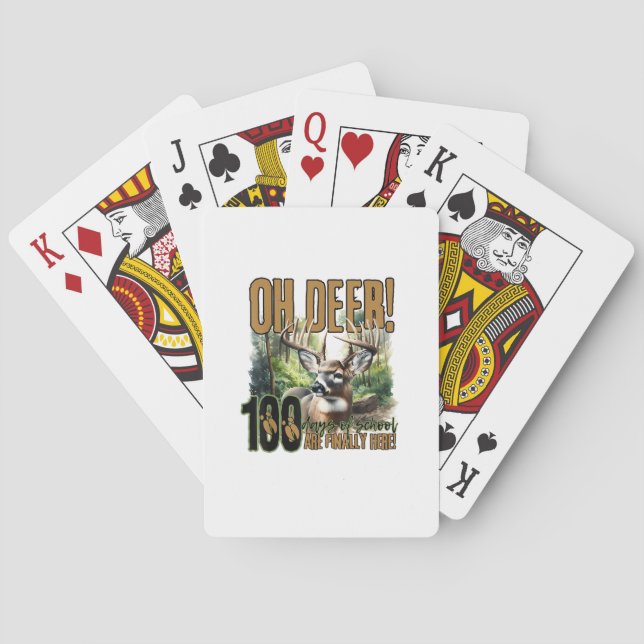 Åh Älg 100 dagar på skolan Älgjaktfirande Casinokort (Baksidan)