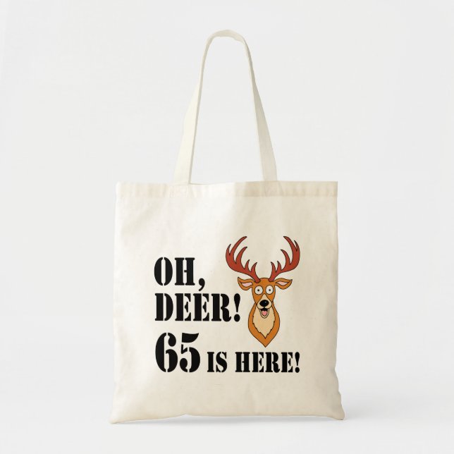 Åh Älg 65-årsdag Tote Bag Tygkasse (Framsidan)