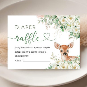 Åh Älg Baby Shower Könsneutral Blöja Lotteri Tilläggskort