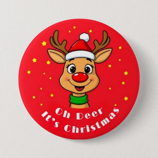 Åh Älg Det är Jul Knapp (Framsida)