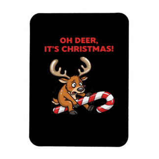 Åh Älg Det Är Jul Stressad Ren Med Gott Magnet