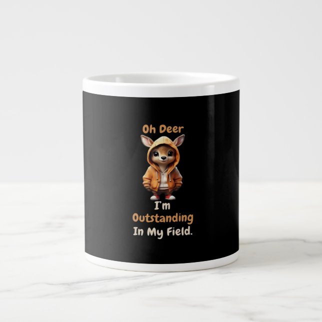 Åh Älg Enastående I Mitt Fält Rolig Humor  Jumbo Mugg (Framsidan)