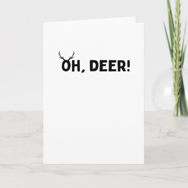 Åh Älg Enkel Estetisk Vikad Greeting Card Kort (Framsida)