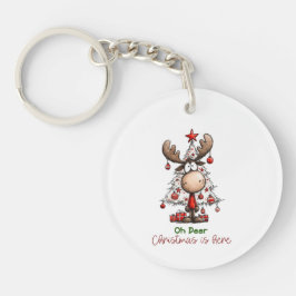 Åh Älg Julen Är Här Söt Ren Jul