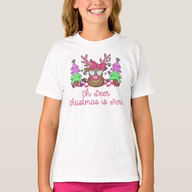 Åh Älg Julen Är Här  T Shirt (Framsida)