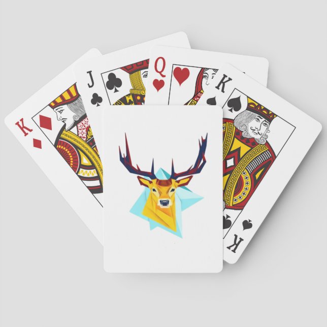 Åh Älg Minimal Rustik Stil  Casinokort (Baksidan)