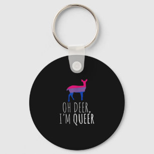 Åh Älg Queer Bisexuell Pride Gay Lesbisk Nyckelrin Nyckelring