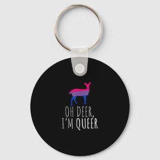Åh Älg Queer Bisexuell Pride Gay Lesbisk Nyckelrin Nyckelring