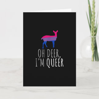 Åh Älg Queer Bisexuell Pride GFoldad Grattiskort Kort