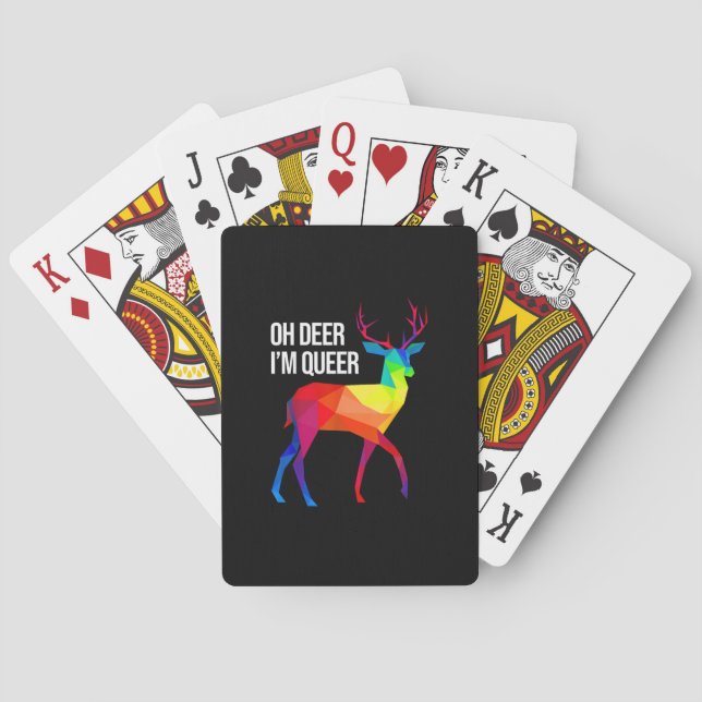 Åh Älg Queer HBTQ Stolthetsfirande Design  Casinokort (Baksidan)