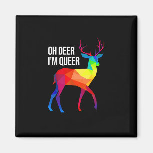 Åh Älg Queer HBTQ Stolthetsfirande Design Magnet