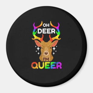 Åh Älg Queer Rolig HBTQ Pride Medvetenhet Magnet