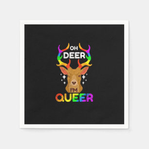 Åh Älg Queer Rolig HBTQ Pride Medvetenhet  Pappersservett