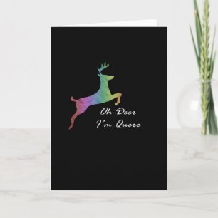 Åh Älg Queer Rolig Puns LGBT Pvikad Greeting Card Kort