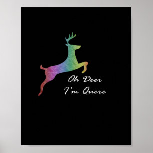 Åh Älg Queer Roligt Skämt HBTQ Pride Firande Poster