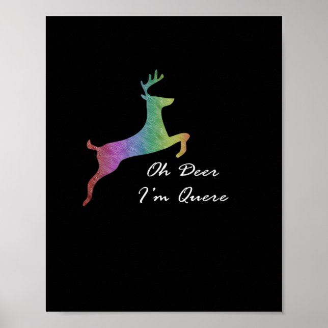 Åh Älg Queer Roligt Skämt HBTQ Pride Firande  Poster (Framsidan)