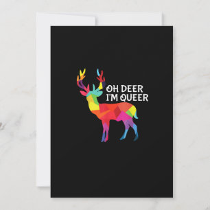 Åh Älg Queer Roligt Skämt HBTQ Stolthet Design Julkort