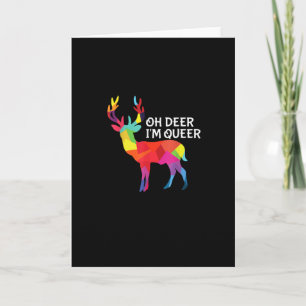 Åh Älg Queer Roligt Skämt HBTQ Stolthet Design Kort