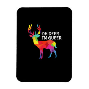 Åh Älg Queer Roligt Skämt HBTQ Stolthet Design Magnet