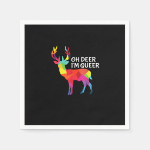 Åh Älg Queer Roligt Skämt HBTQ Stolthet Design Pappersservett