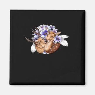 Åh Älg Ren Minimalistisk Stil  Magnet