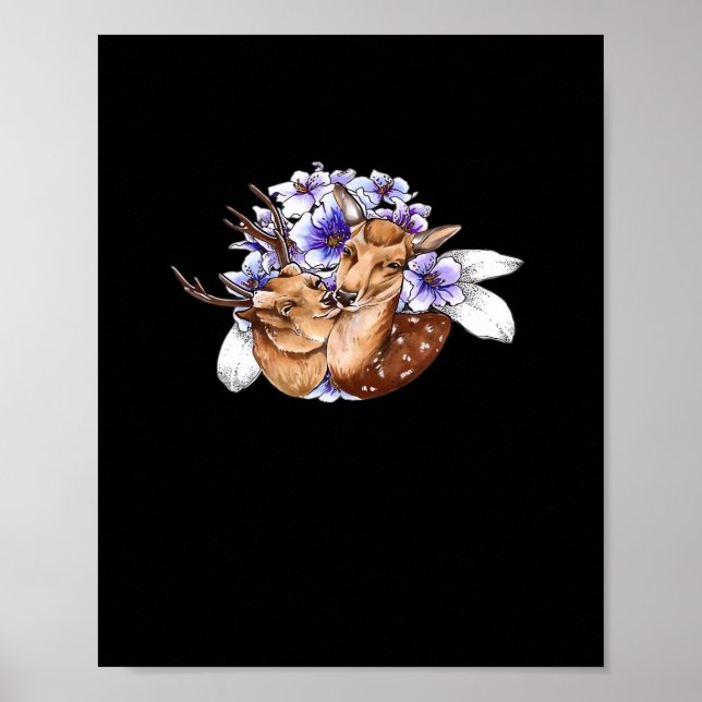 Åh Älg Ren Minimalistisk Stil  Poster (Framsidan)