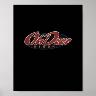 Åh Älg-restaurang Retro Klassisk Stil Poster