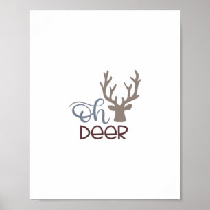 Åh Älg Retro Klassisk Design  Poster