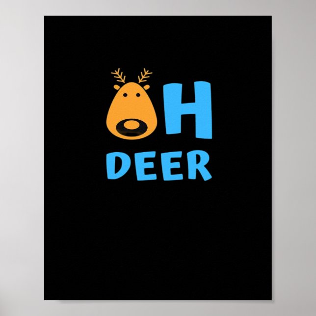 Åh Älg Retro Semestervibe  Poster (Framsidan)