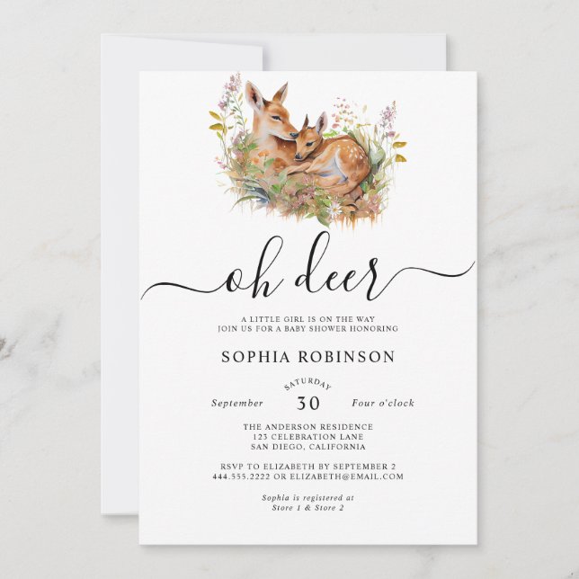 Åh Älg Skogsbarnkalas Inbjudningar (Framsida)