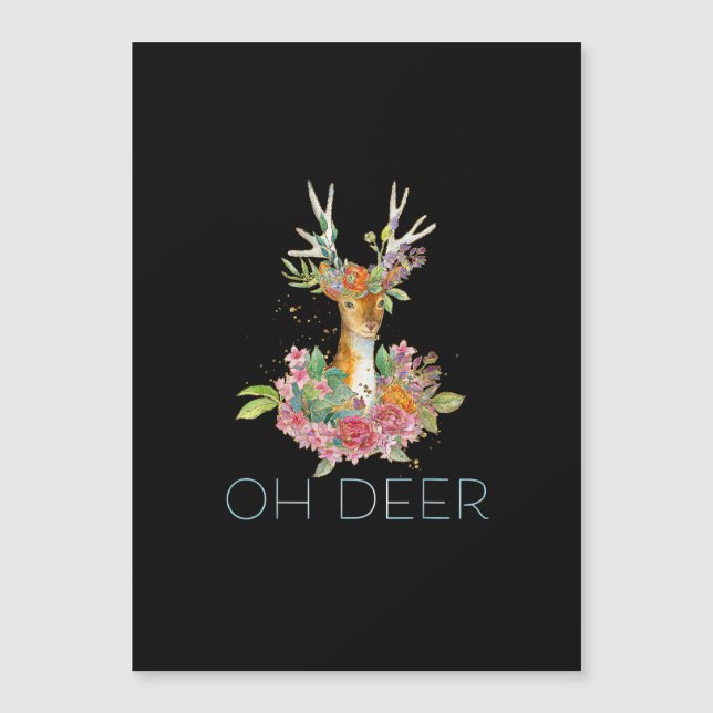 Åh Älg Söt Färgrik Älg Minimalistisk Design  (Framsida)