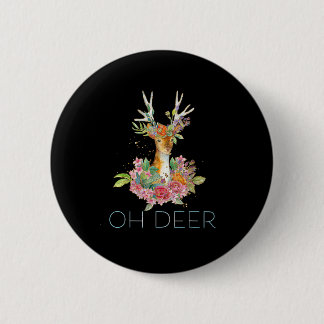 Åh Älg Söt Färgrik Älg Minimalistisk Design  Knapp