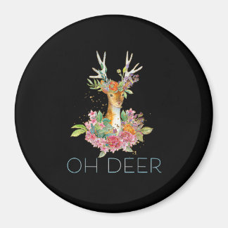 Åh Älg Söt Färgrik Älg Minimalistisk Design  Magnet