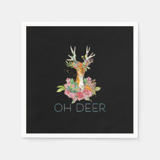 Åh Älg Söt Färgrik Älg Minimalistisk Design Pappersservett