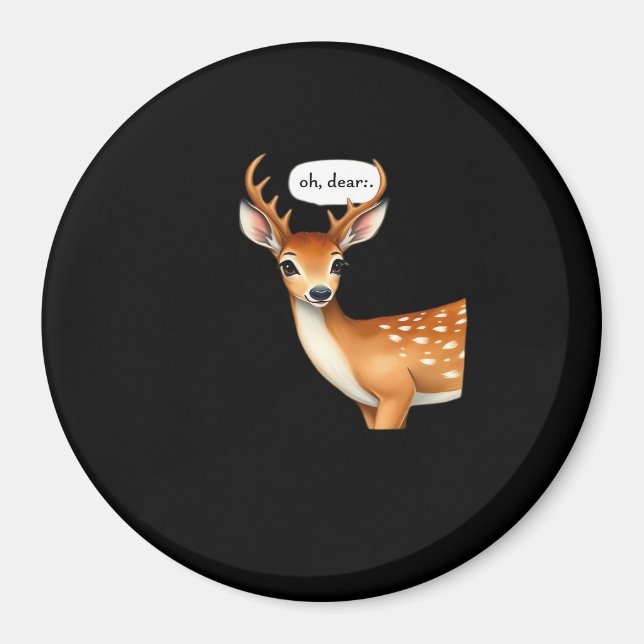 Åh Älg Söt Rolig Älg Citat Vishet Magnet (Framsidan)