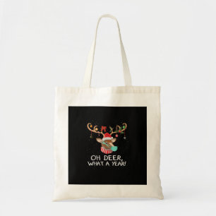 Åh Älg Vilket År Jul Familjestil Totebag Tygkasse