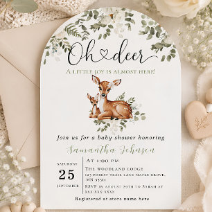 Åh älskling akvarell blomster baby shower inbjudningar