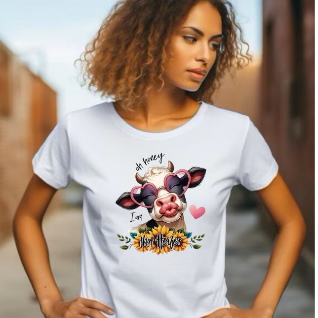 Åh, älskling, jag är Heifer - Plocka upp Läppar Co T Shirt (Skapare uppladdad)