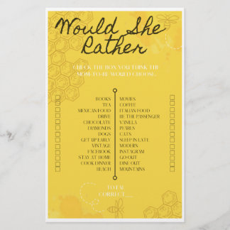 Åh, Babee, skulle hon hellre spela? Flygblad