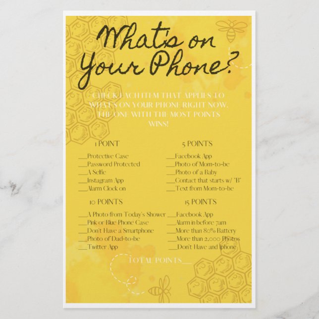 Åh, Babee, vad finns på ditt Mobila spel? Flygblad (Framsidan)