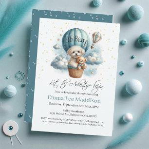 Åh Baby Äventyr påbörjar dockan i Luftballong Inbjudningar