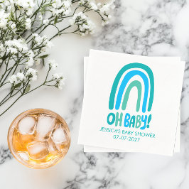 Åh Baby! Baby Shower för Cute Rainbow-ANPASSNINGSB Pappersservett